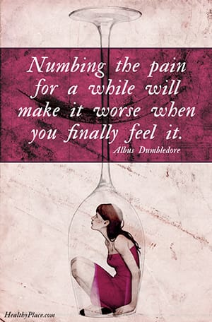 Numbing the pain for a while will make it worse when you finally feel it.