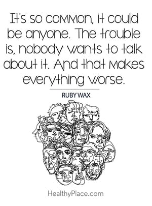 It's so common, it could be anyone. The trouble is, nobody wants to talk about it. And that makes everything worse.