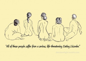 Eating disorders affect people of all shapes and sizes - not just those who are thin. There is no one way to "look" like you have an eating disorder.